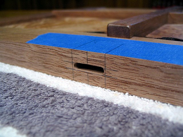 Mortise for Handle Close-Up
